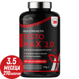 TESTOMAX™ 2.0 /210 капсули, 105 дни/ with Ashwagandha KSM 66®, CoQ10 & Maca Root Nutravita - Feel You