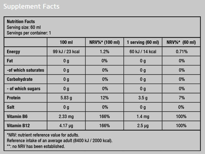 BCAA šūvis / 20x60ml.