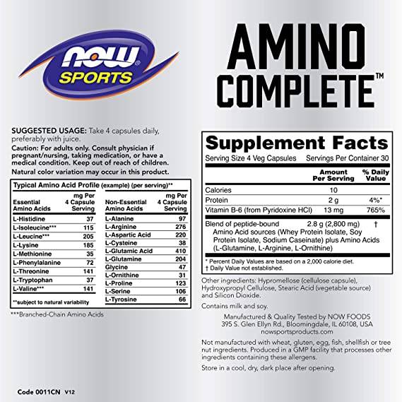 Amino completo 850 mg - 360 cápsulas