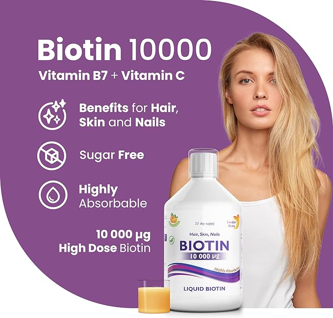 Biotin 10.000 mcg Flüssigkeit – 500 ml Flasche