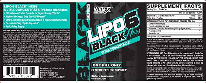 Lipo 6 Hers Black UC 60 капсули - Feel You