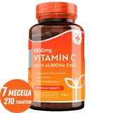 Vitamin C 1000 mg with Zinc (Albion® Zinc) 15mg 210 tablets Nutravita