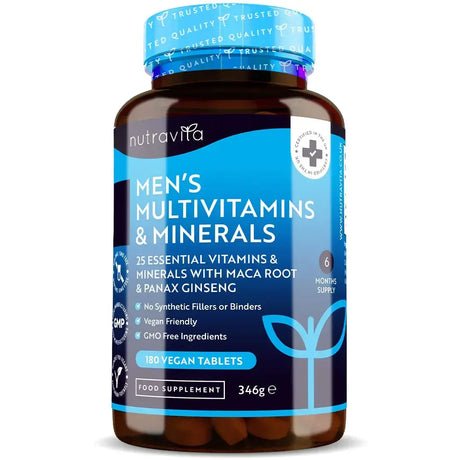 Men's Multivitamins and Minerals 180 Vegan Tablets - Feel You