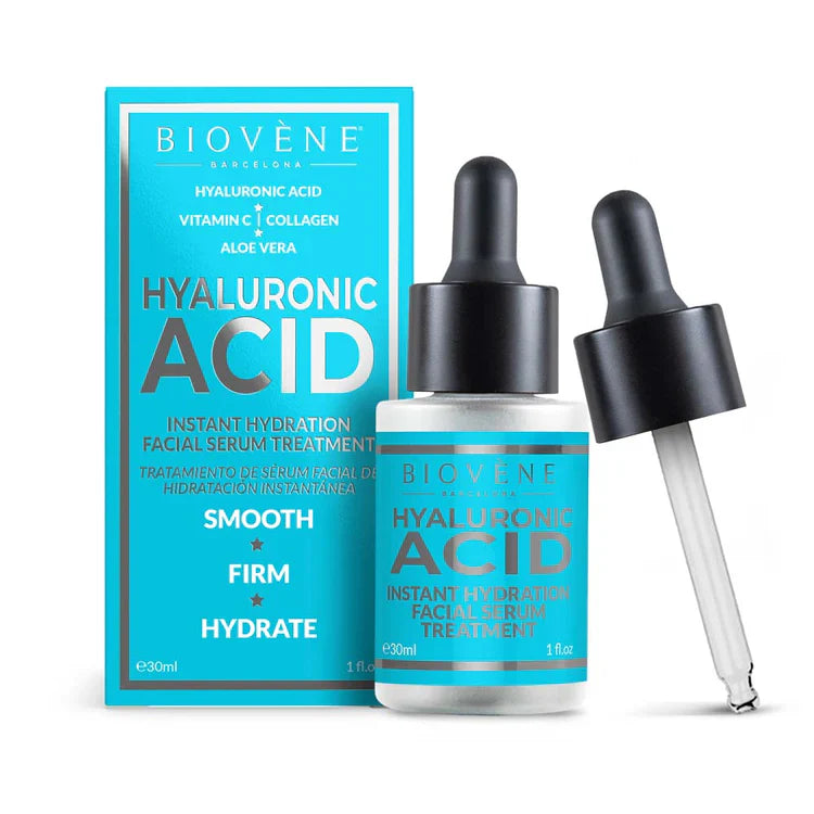 Hyaluronesche Gesiicht serum mat 10% hyualyroneschen Sauer fir intensiv Hydratioun 30 ml