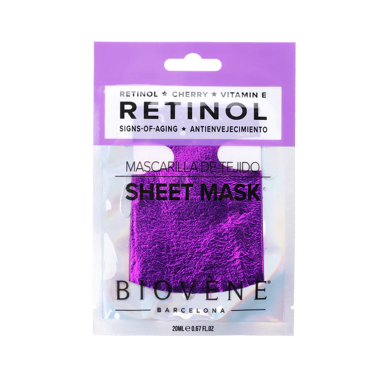 Retinol mask with cherries and vitamin E to reduce signs of aging 1 pair