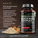 Black Maca Root Complex 5000mg /180 капсули, 180 дни/ Nutravita - Feel You