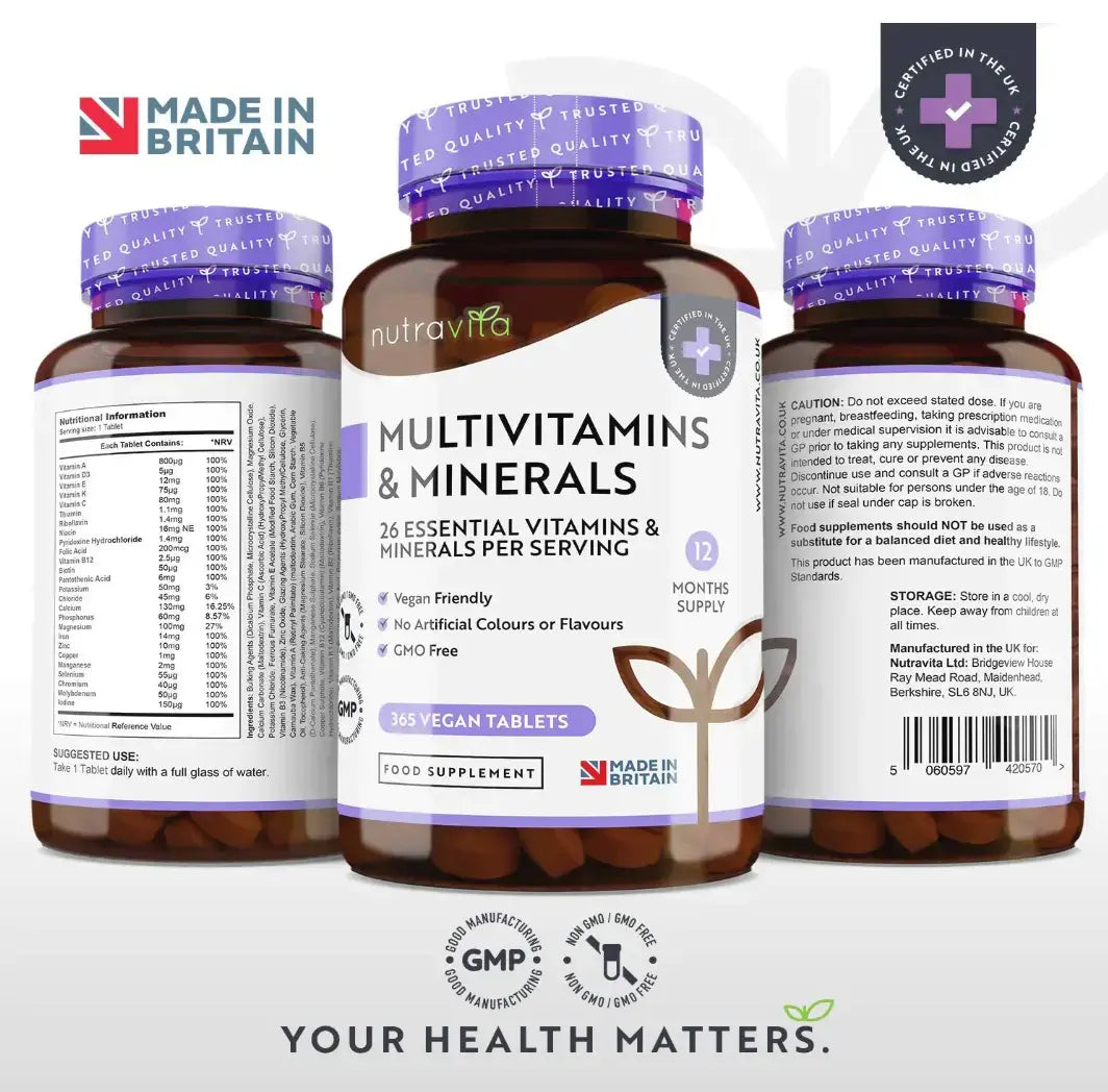 Multivitamins - 26 Essential Ingredients /365 таблетки, 365 дни/ Nutravita - Feel You