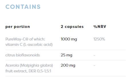 Aktywne C 1000 mg | Pureway -C® z cytrusowymi bioflawonoidami i acerola - 60 kapsułek