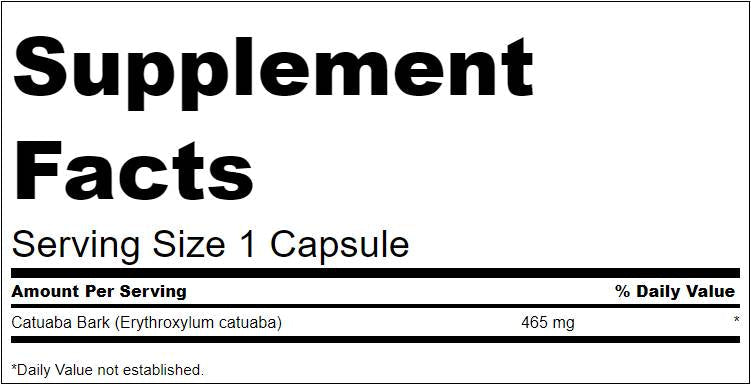 Casca de catuaba 465 mg 120 cápsulas