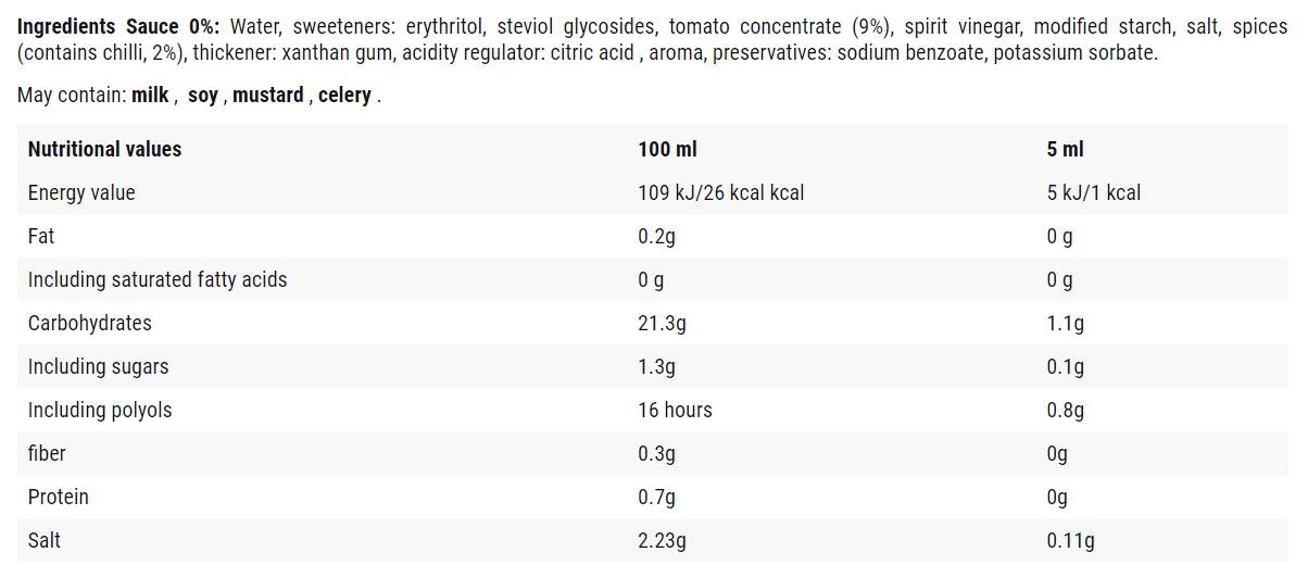 Spicy Ketchup / 0 Calorie Sauce - 500 мл