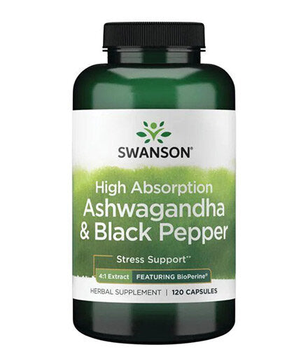 High Absorption Ashwagandha & Black Pepper | Featuring BioPerine - 120 капсули - Feel You