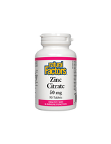 Zinc Citrate / Цинк (цитрат) 50 mg х 90 таблетки Natural Factors - Feel You