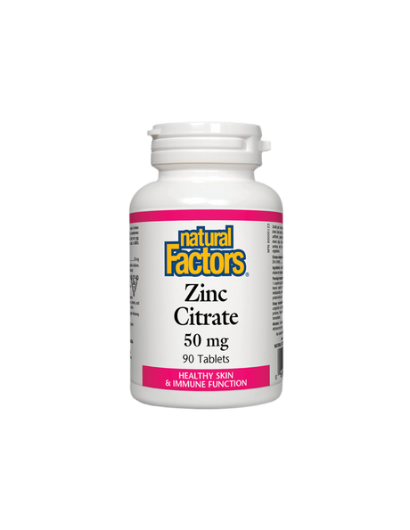 Zinc Citrate / Цинк (цитрат) 50 mg х 90 таблетки Natural Factors - Feel You