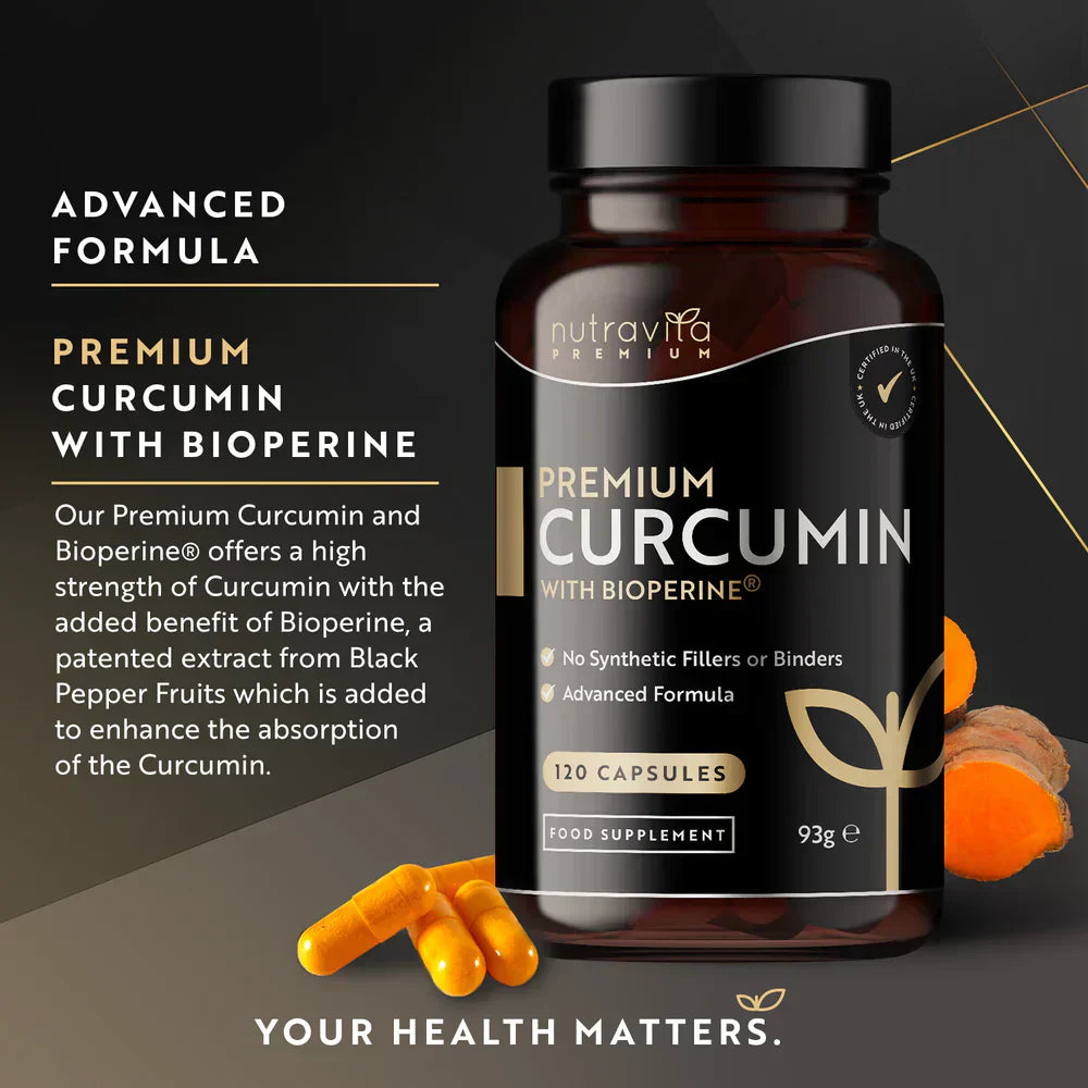 Premium Curcumin 95% Curcuminoids with Bioperine® – 120 capsules