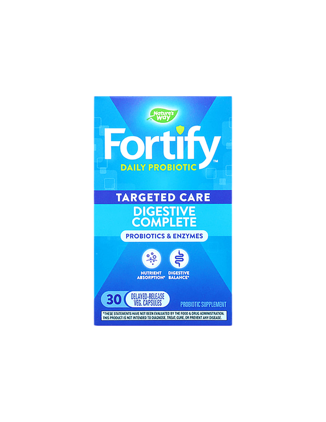 Fortify Dual Action Digestive Complete 20 Billion Active Probiotics - 30 капсули - Feel You