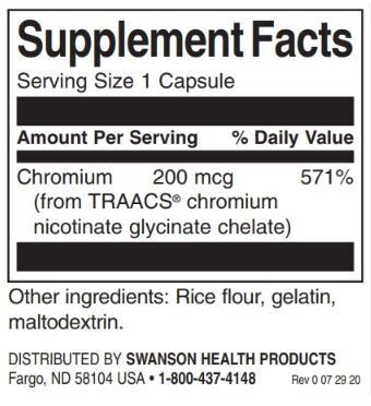 Albion Chromium 200 mcg / 180 Caps - 0 - Feel You