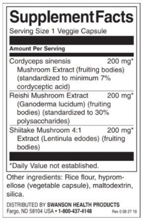 Cordyceps Complex with Reishi and Shiitake Mushrooms - 60 капсули - Feel You