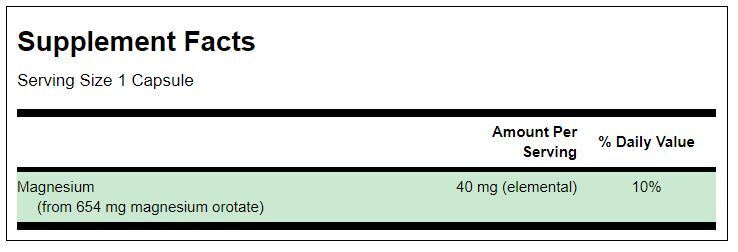 Magnesium Orotate 40 mg - 60 капсули - Feel You