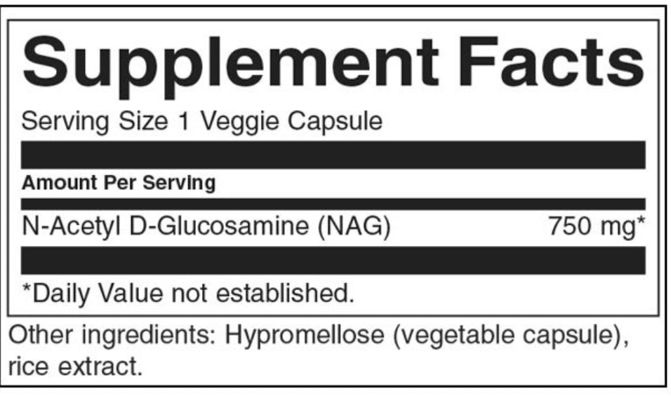 N-Acetyl D-Glucosamine (N-A-G) 750 mg - 60 капсули - Feel You