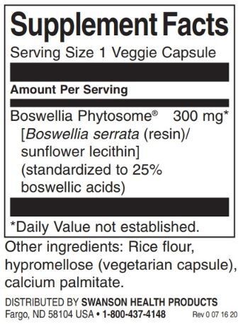 Boswellia Phytosome - Standardized 300 mg / 60 Vcaps - 0 - Feel You