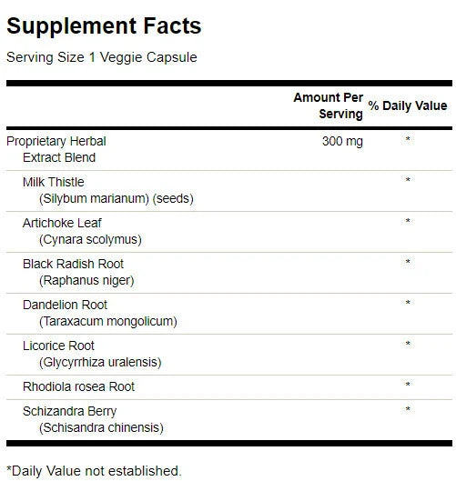 Fígado de desintoxicação de fígado Fórmula 300 mg - 120 cápsulas