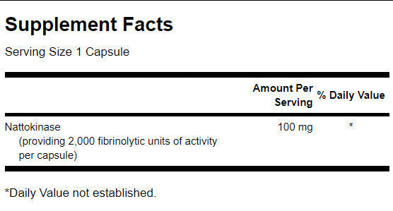 Nattokinase 2,000 Fibrinolytic Units 100 mg - 30 капсули - Feel You