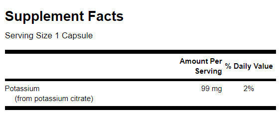 Potassium Citrate 99 mg - 120 капсули - Feel You