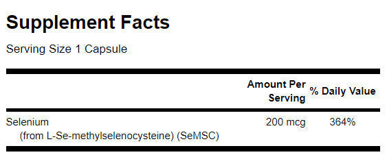 Selenium 200 mcg - 120 капсули - Feel You