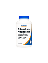Zenuw- en spierfunctie - Kalium + Magnesium, 99 mg/210 mg, 240 capsules <tc>Nutricost</tc>