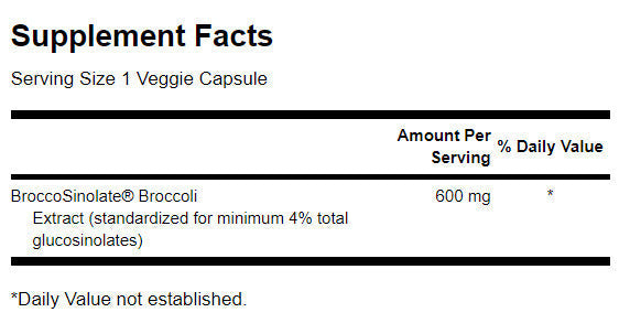 Extra-Strength Broccoli Extract with Glucosinolates 600 mg - 120 капсули - Feel You