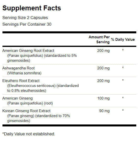 Dual Ginseng Plus 395 mg - 60 капсули - Feel You