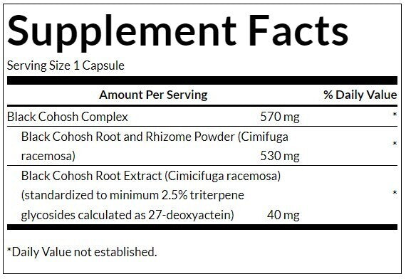 Black Cohosh (Standardized) 550 mg - 120 капсули - Feel You