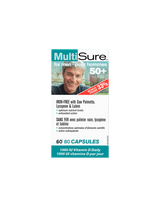 MultiSure® Men 50+ / Мултивитамини за мъже 50+ (с лутеин, ликопен и сао палмето), 80 капсули - Feel You