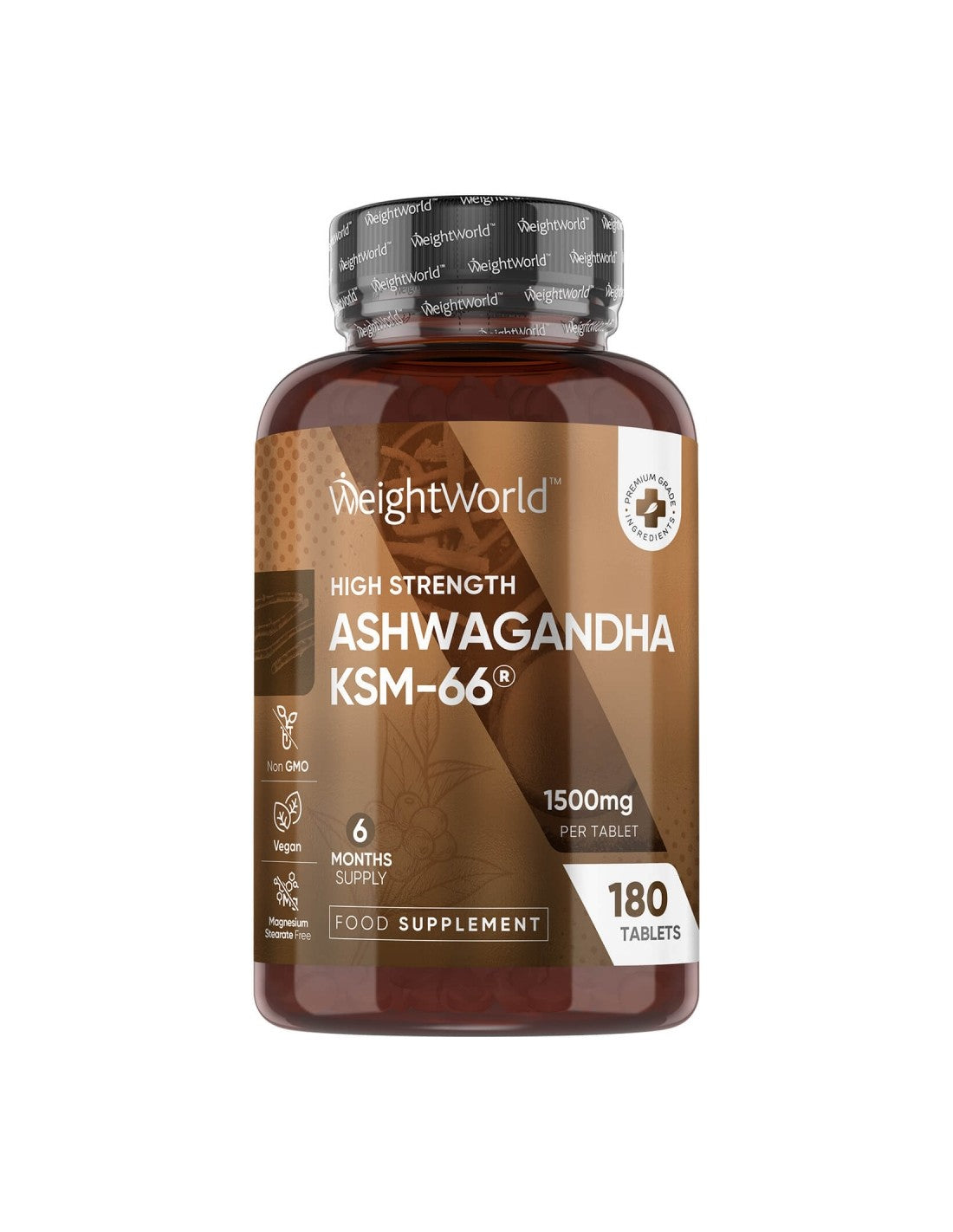 Stresas ir gera nuotaika - Ashwaganda KSM -66®, 150 mg x 180 tabletės