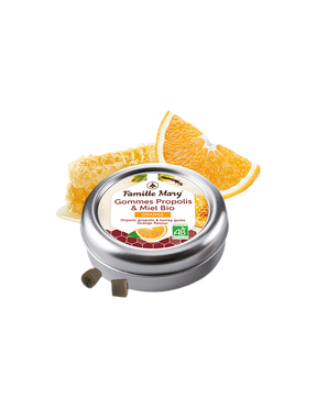 Lollipops with organic honey, propolis and orange, 45 g - Nutra Best Europe