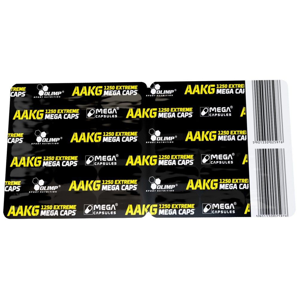 AAKG Extreme 1250 Mega Caps - 30 cápsulas
