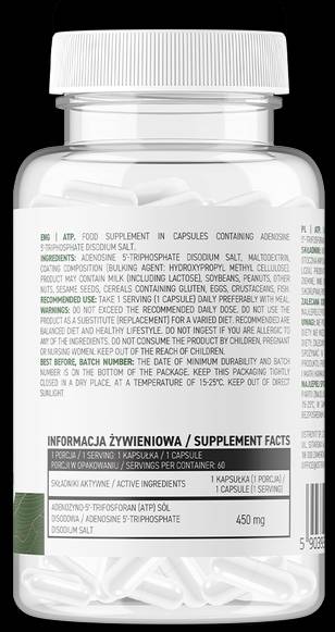 ATP 450 mg | Vege 60 capsules