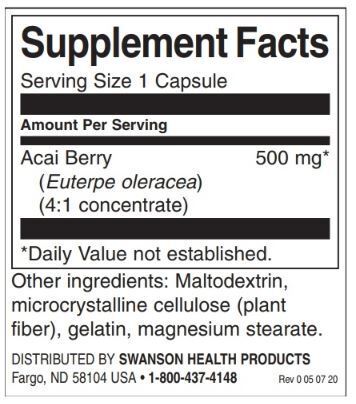 Acai Berry 500 mg - 120 capsules