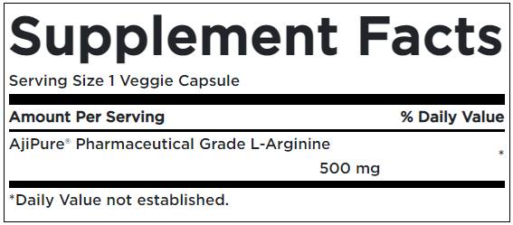 Ajipure L-arginina 500 mg 60 kapsułek