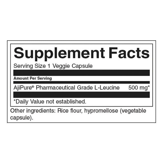 AjiPure L-Leucine - Pharmaceutical Grade 500 mg - 60 capsules