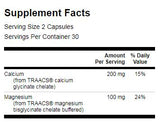 Albion Chelated Calcium Magnesium 2:1 60 capsules