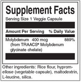 Albion Chelated Molybdenum 400 mcg - 60 capsules