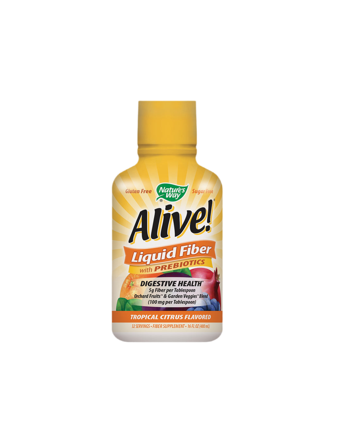 Liquidvezel met levend - levend! Liquidvezel met prebiotica, 480 ml, 32 doses (met citrussmaak)