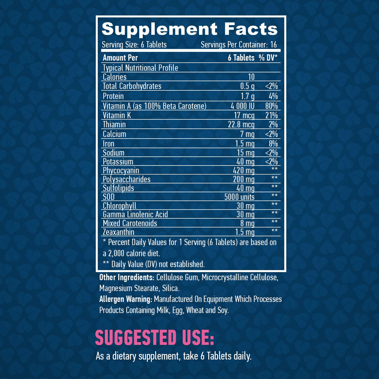 Al natura spirulina 500mg. / 100 tabbladen.