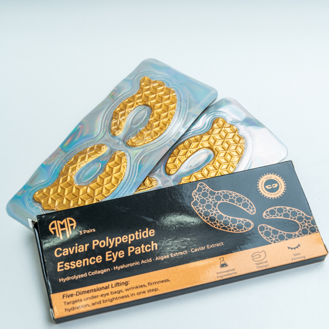 Caviar polipéptido Essence Eye Patch: colágeno intensivo y cuidado de hidratación (3 PC)