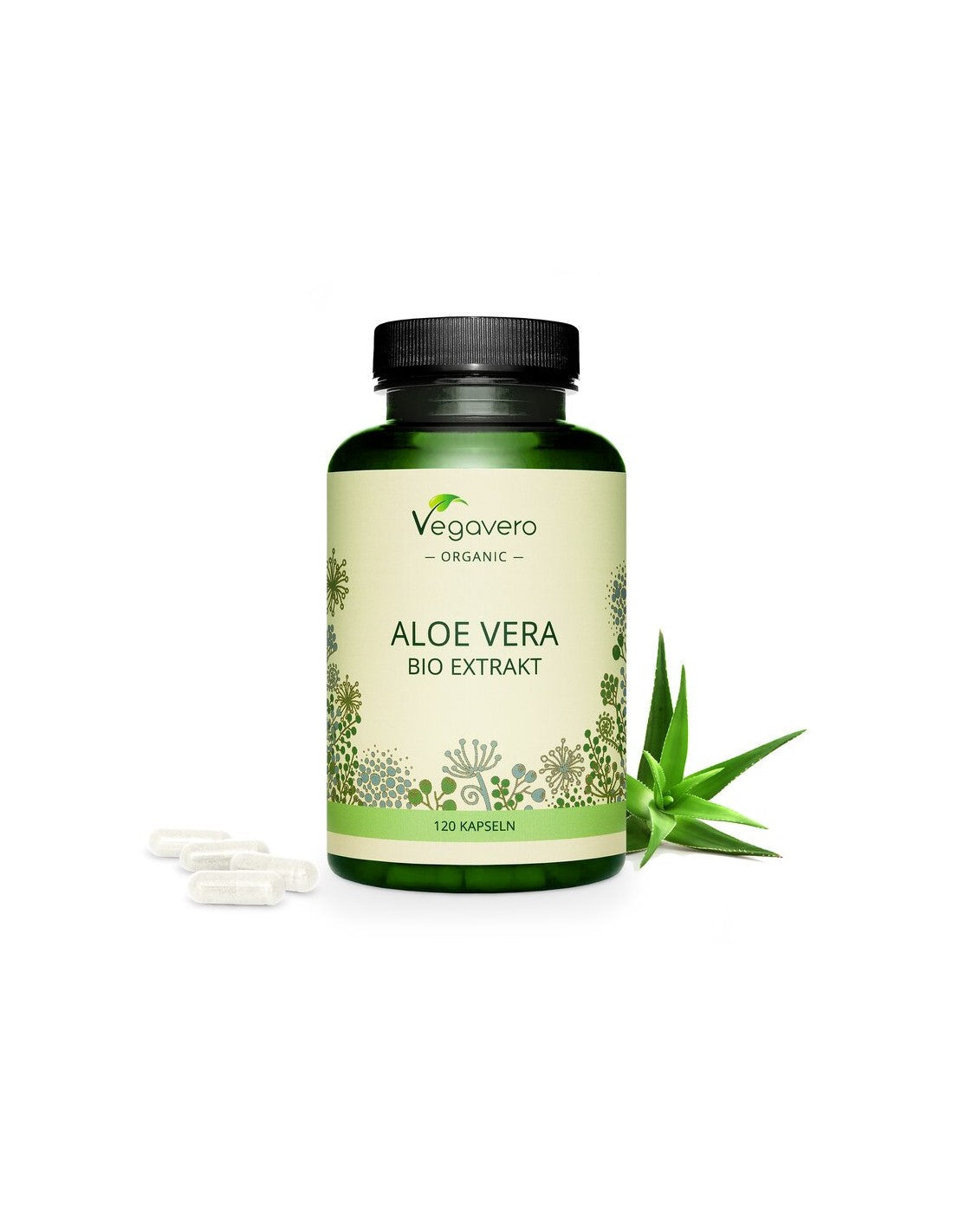Aloe Vera Bio Extrakt / Aloe Vera BIO extract, 120 capsules, 100% Vegan