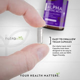 Cápsulas de ácido lipóico Alpha 650mg / 120, 120 doses / nutravita