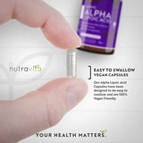 Cápsulas de ácido lipóico Alpha 650mg / 120, 120 doses / nutravita
