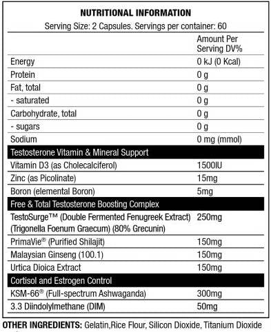 Alpha Test Booster - 120 capsules