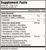 Energia de decanato de amino | com cafeína adicionada - 360 gramas